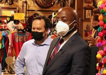 U.S. Sen. Raphael Warnock hears from Latino business owners