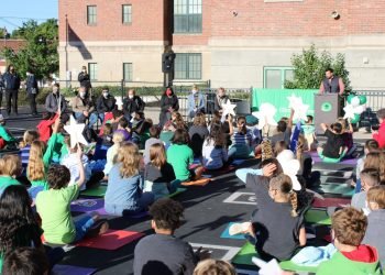 Ryan Day makes surprise visit to Clinton Elementary to promote mental health for kids