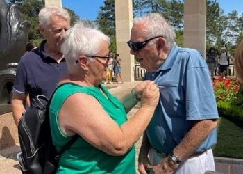 Stamford Iwo Jima survivor visits Normandy at age 98. ‘(It) was very emotional’