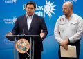 Fla. Gov. Ron DeSantis turns from combative politics as hurricane hits