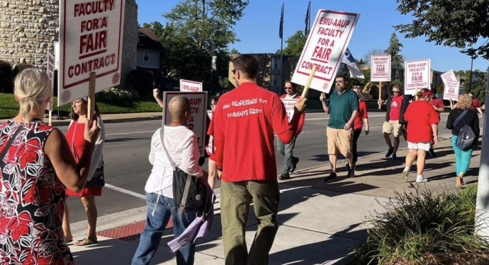 Eastern Michigan faculty strike over health care, governance