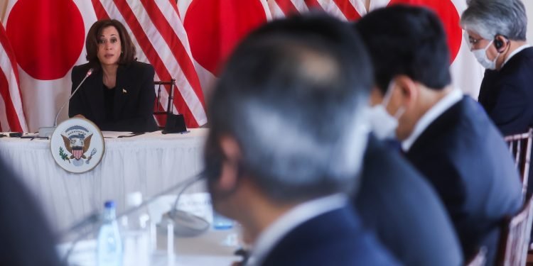 Harris, on Asia trip, promotes a political priority–women’s rights