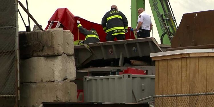 Man rescued from shredding machine at Everett, Massachusetts, scrap metal recycling business